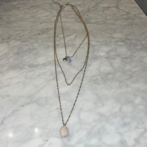 Layered gold necklace